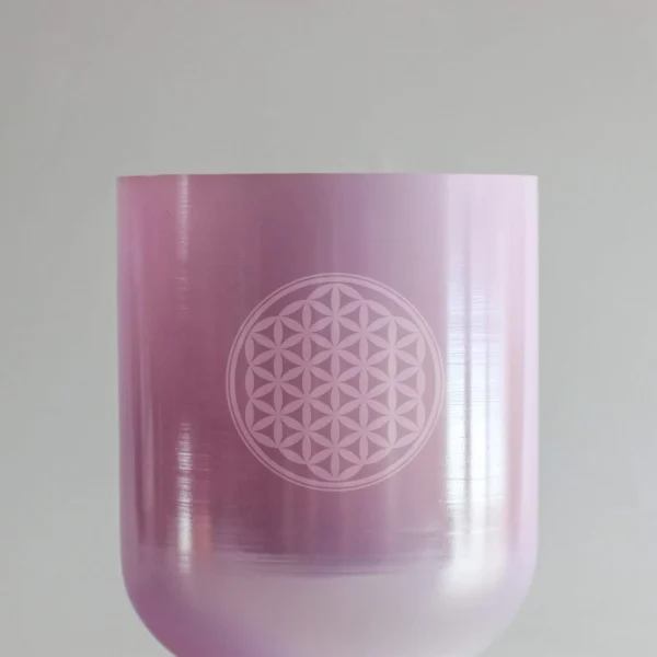 thin gold plated handheld crystal singing bowl with iridescent finish (practitioner) (copy)