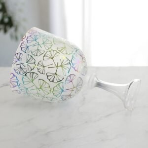 hazy holy grail chalice with iridescent applique design