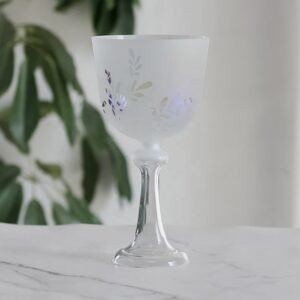 hazy holy grail chalice with iridescent applique design