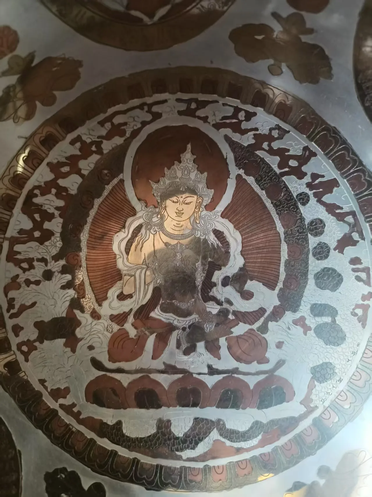 starý nepálský design zpívající mísy