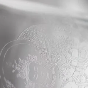 ဗုဒ္ဓဒီဇိုင်းဖြင့် ကြည်လင်သော ကြည်လင်သော သီချင်းဆိုပန်းကန်လုံး