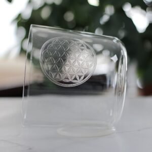 clear crystal singing bowl
