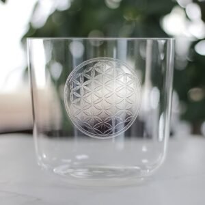 clear crystal singing bowl