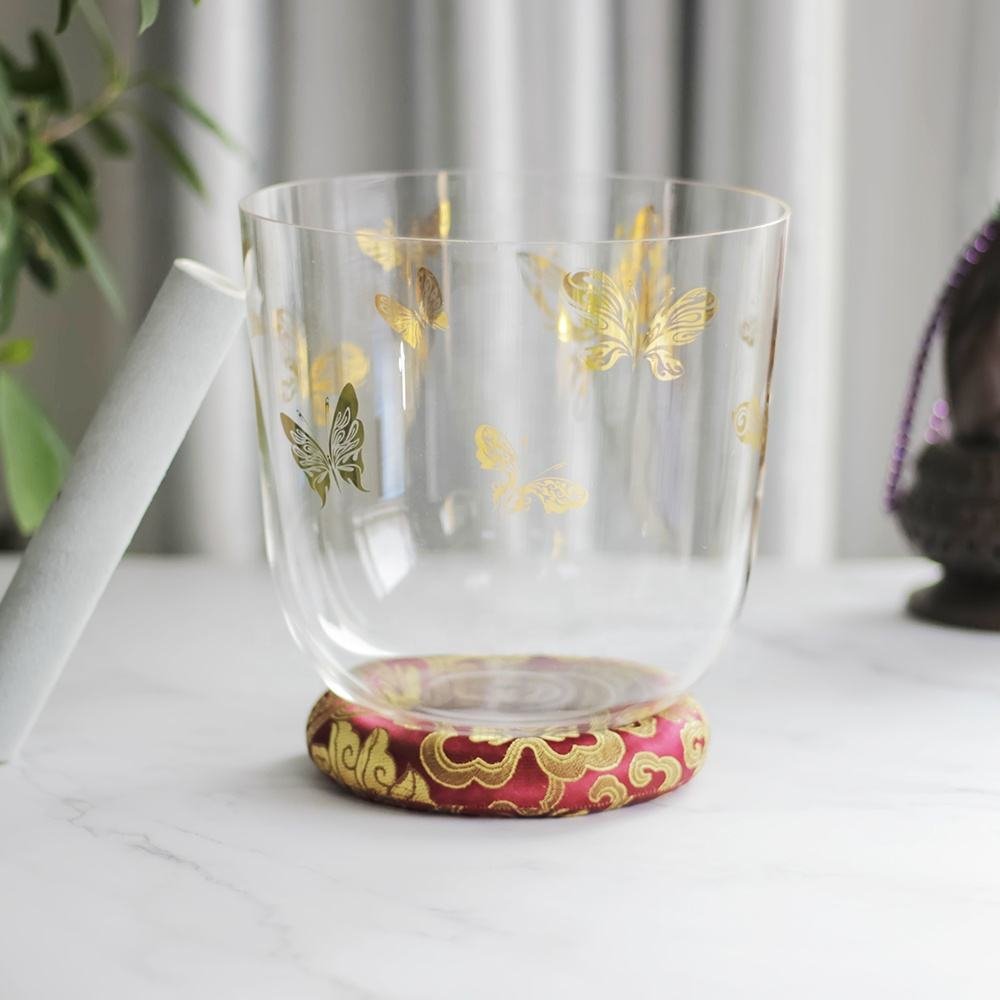 clear crystal singing bowl with gold flower of life design (copy)