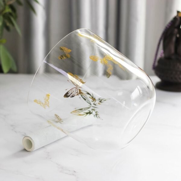 clear crystal singing bowl with gold flower of life design (copy)