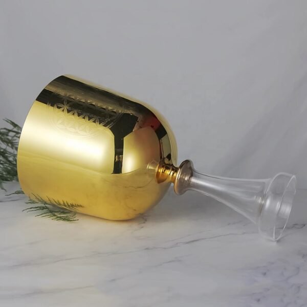 gold plated holy grail chalice with om symbol (copy)