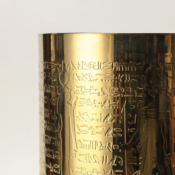 gold plated crystal singing bowl with abyss design
