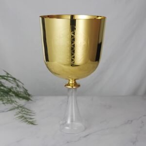 gold plated holy grail chalice with om symbol (copy)