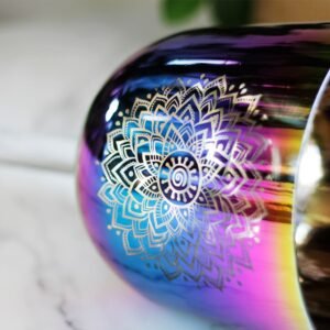 hazy handheld crystal singing bowl with applique design (practitioner) (copy)