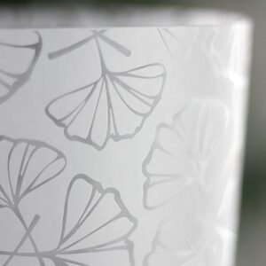 hazy crystal singing bowl with applique design