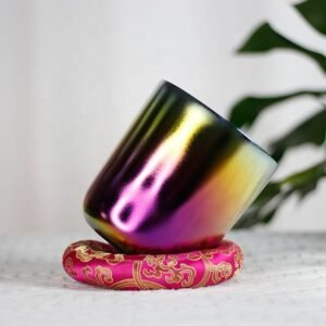 hazy iridescent crystal singing bowl