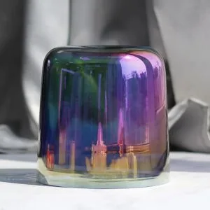 Cuenco tibetano de cristal azul verdoso iridiscente (copia)