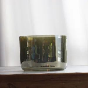 Cuenco cantor de cristal azul lacado iridiscente de aguas profundas (copia)