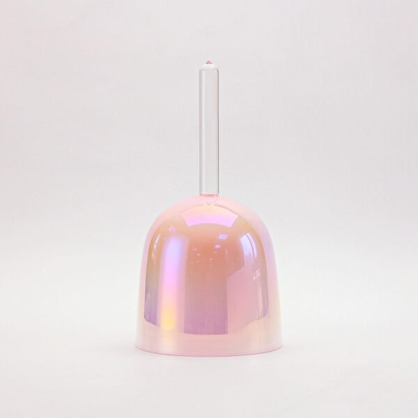 the polished prism iridescent lacquer handheld crystal singing bowl (practitioner)