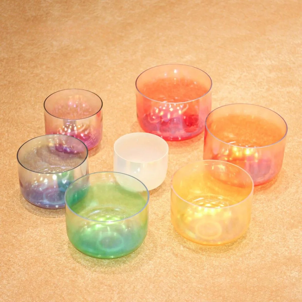 玻璃光滑彩虹漆水晶颂钵（复制品）