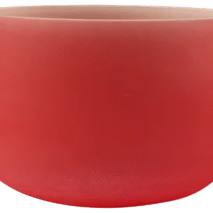 El colorido cuenco cantor de cristal esmerilado