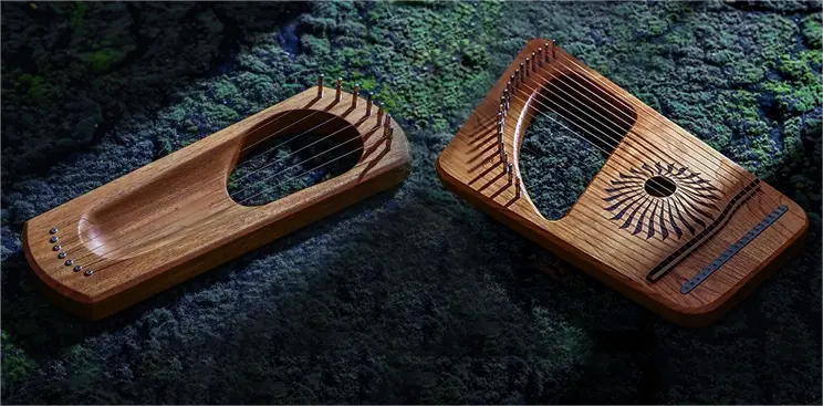 earth light lyre harp details (3)