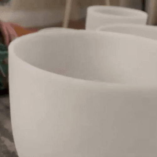 frosted crystal singing bowl